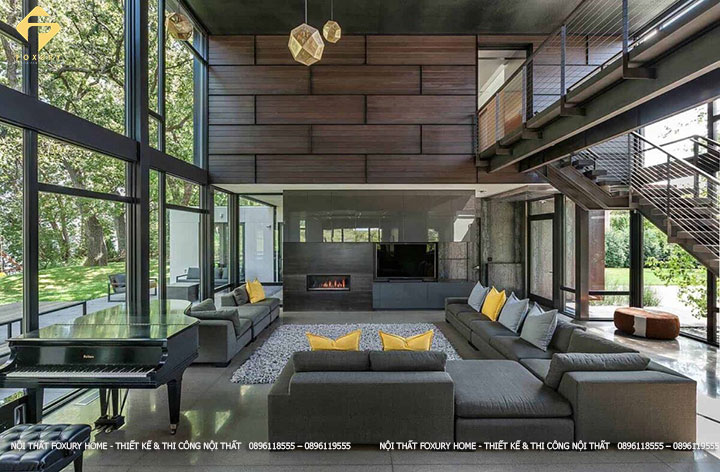 Thiết kế nội thất phòng khách theo hướng mở