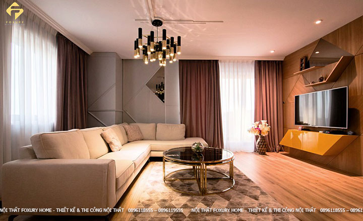 Thiết kế phòng khách phong cách đơn giản