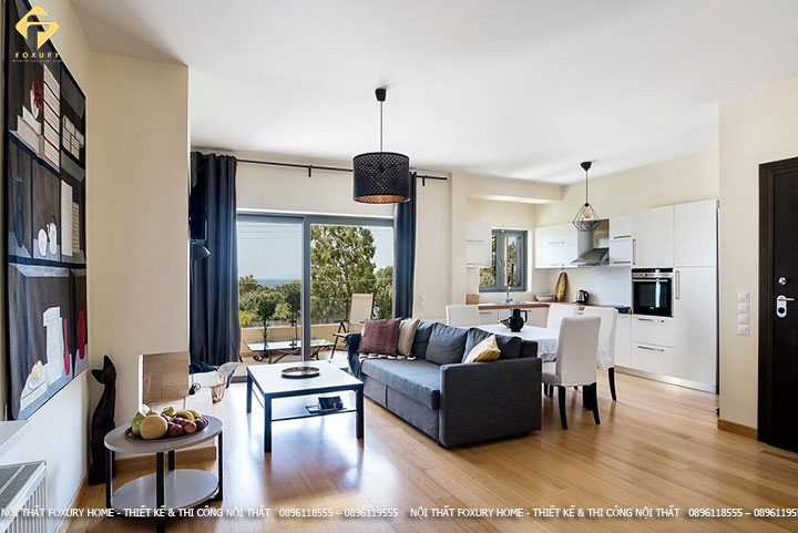 Thiết kế phòng khách phong cách đơn giản