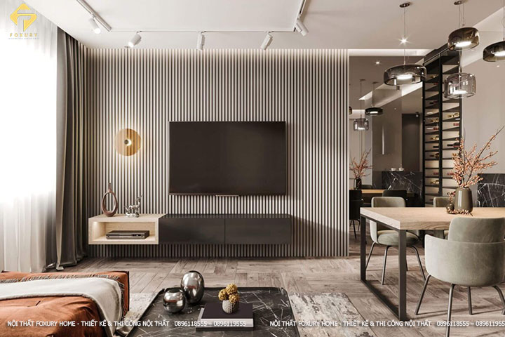 Thiết kế nội thất phòng khách theo hướng mở