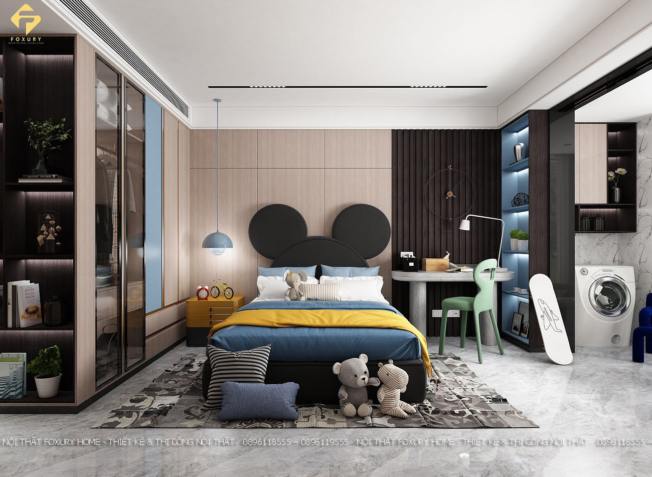 Nội thất phòng ngủ bé trai
