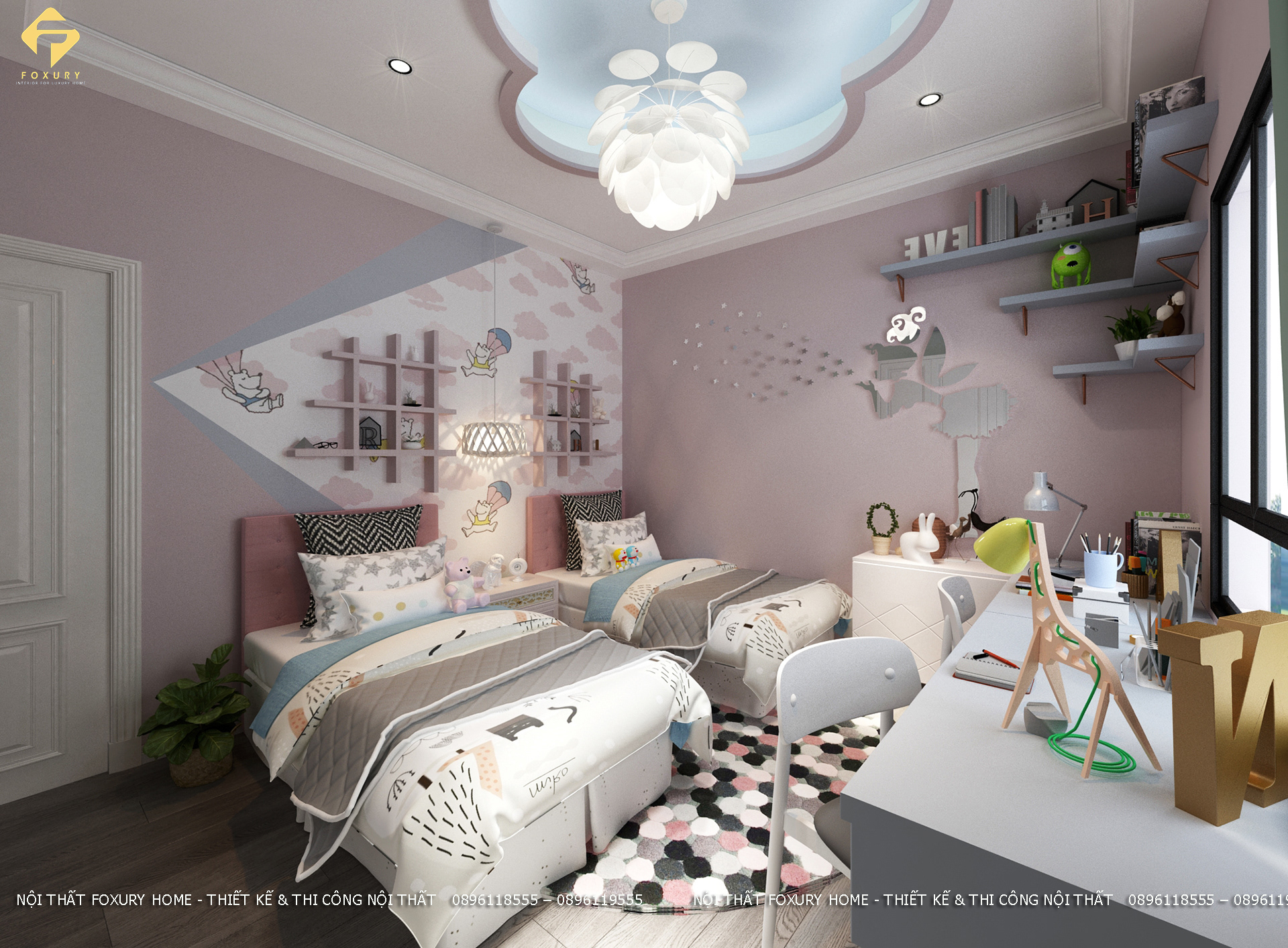 Nội thất phòng ngủ bé trai