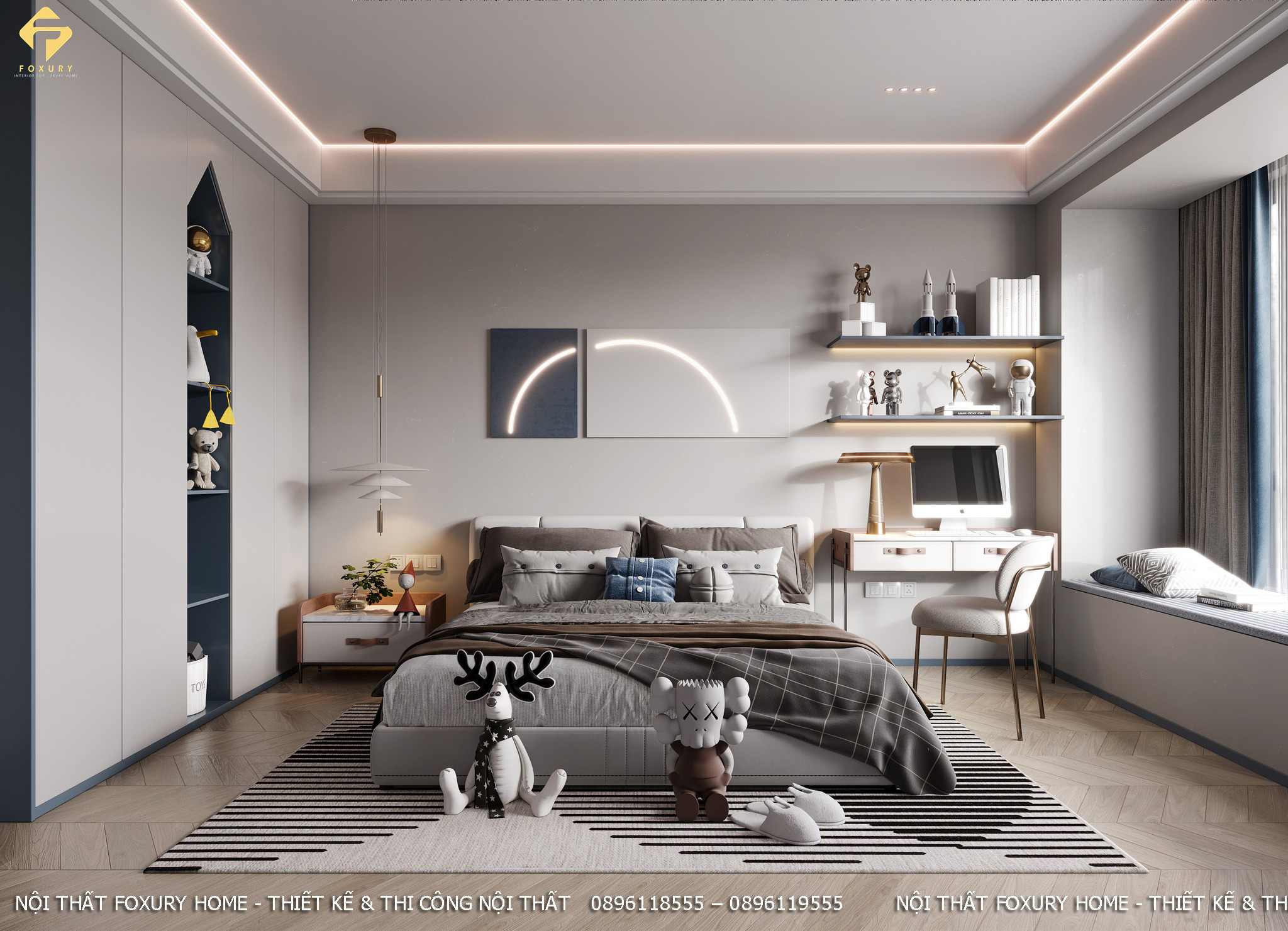 Nội thất phòng ngủ bé trai