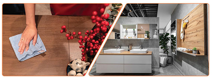 bề mặt gỗ an cường