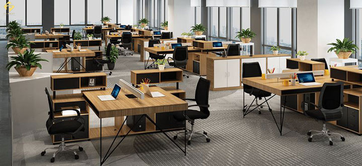 Nội thất văn phòng gỗ mfc