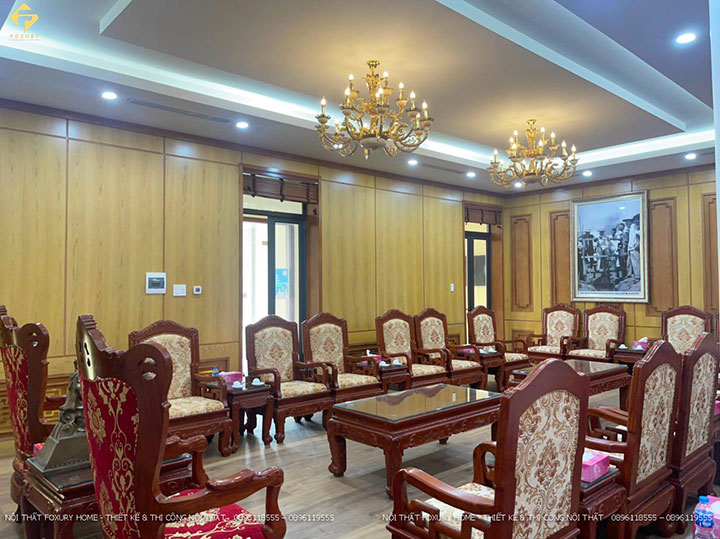 bàn họp gỗ mdf phủ veneer Hương Đá