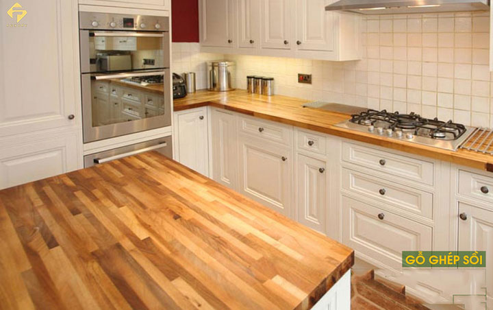 gỗ ghép phủ veneer gỗ sồi