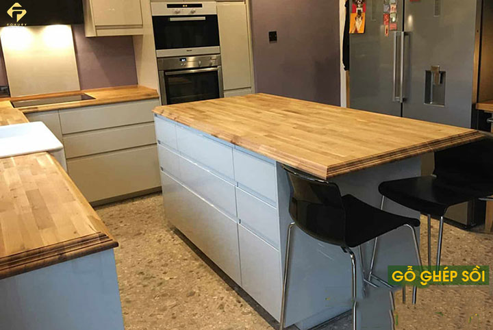 gỗ ghép phủ veneer gỗ sồi