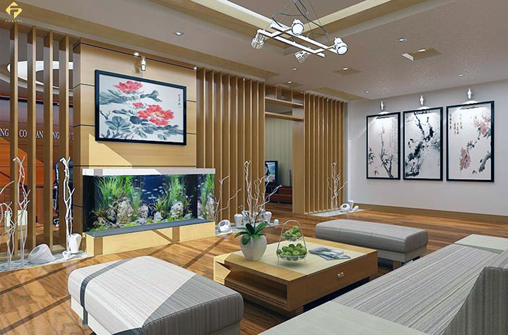 kệ trang trí gỗ công nghiệp