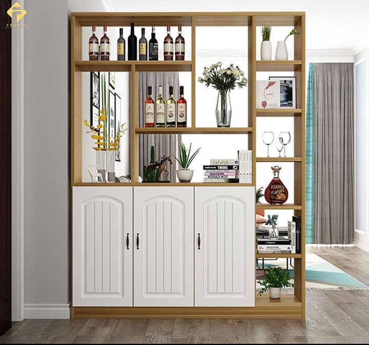 vách ngăn bếp và phòng khách