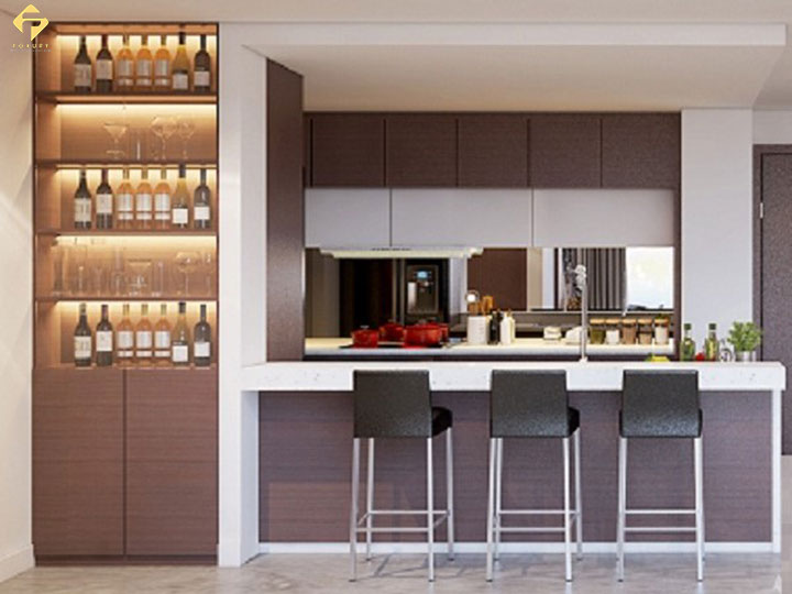 Tủ rượu phòng bếp