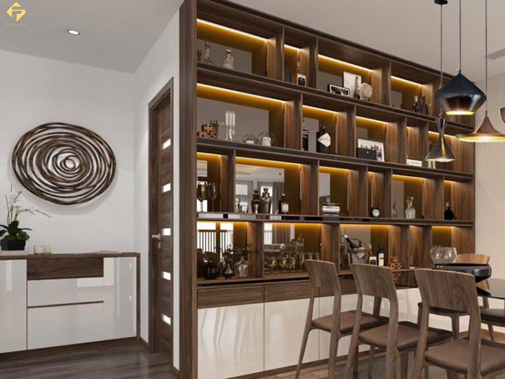 Tủ rượu phòng bếp