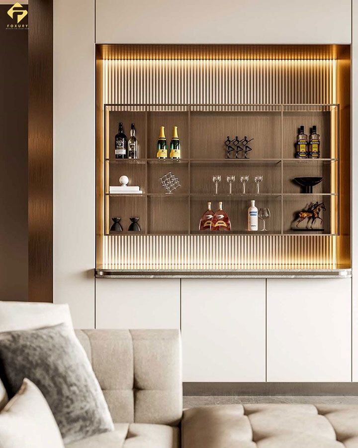 tủ rượu phòng khách