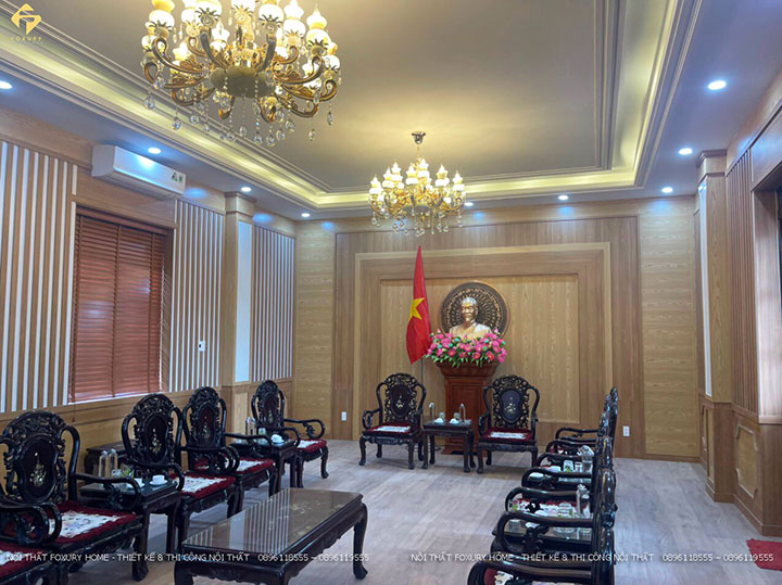 vách tiêu âm gỗ mdf phủ veneer hương đá