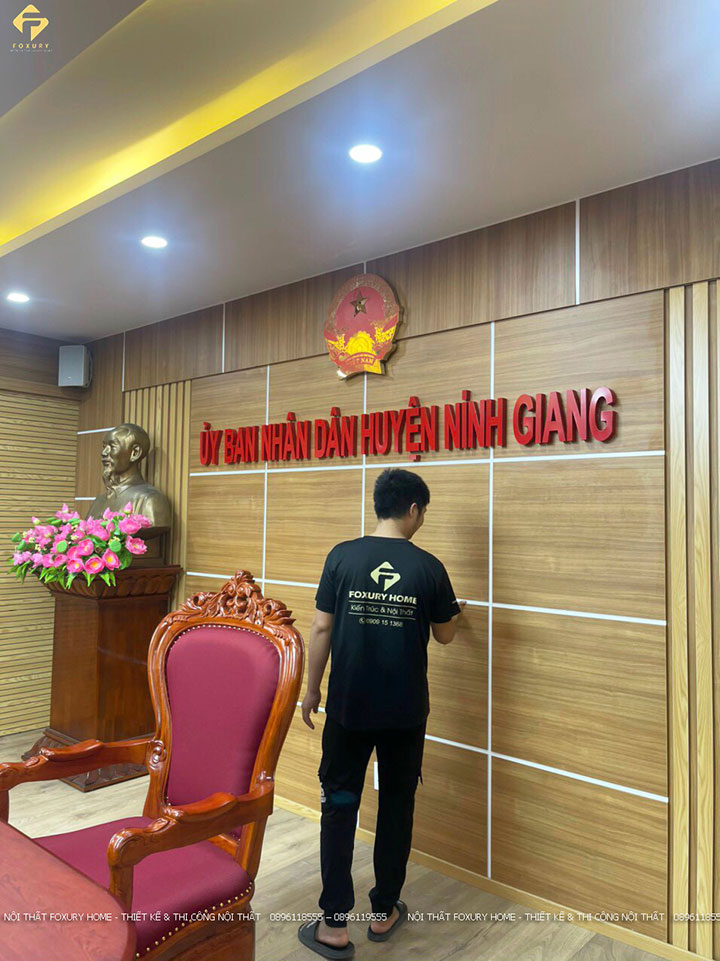 vách tiêu âm gỗ mdf phủ veneer hương đá