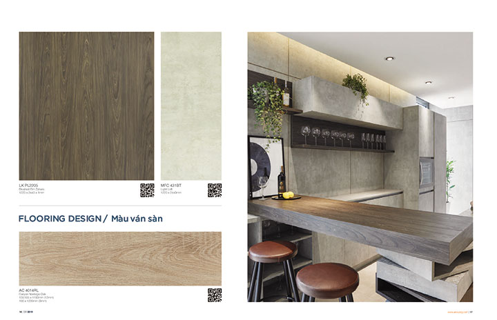 phối màu phòng bếp