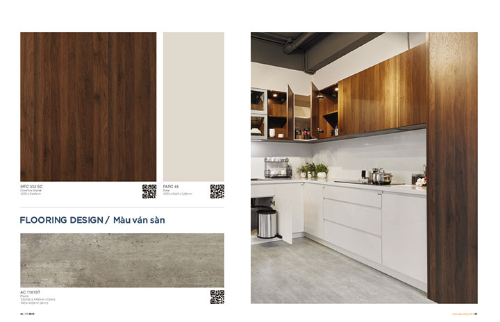 phối màu phòng bếp