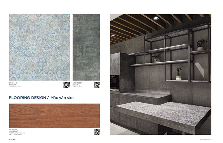 phối màu phòng bếp