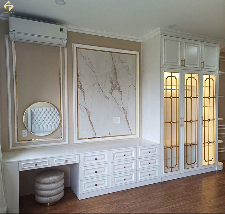 tủ bếp gỗ công nghiệp phủ sơn