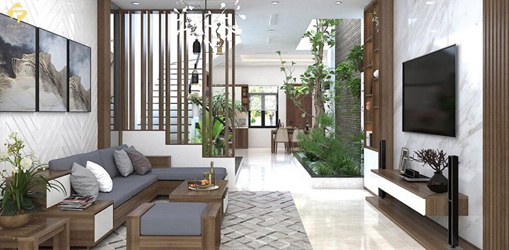 Vách ngăn gỗ Veneer