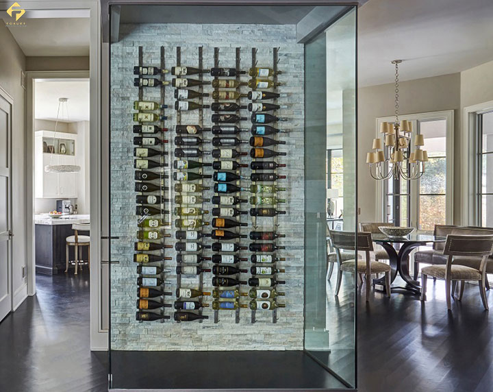 Vách ngăn gỗ công nghiệp kết hợp cửa kính