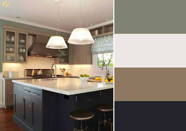 xanh lá cây và xanh navy