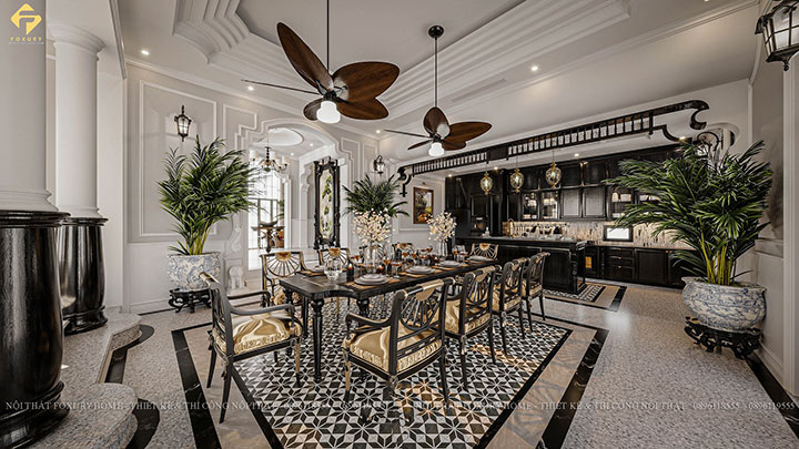 nội thất phong cách Indochine