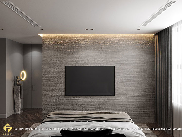 thi công nội thất phòng ngủ căn hộ anh Giang