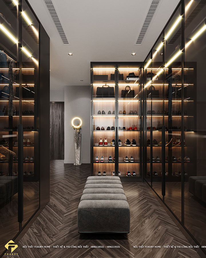 thi công nội thất phòng ngủ căn hộ anh Giang