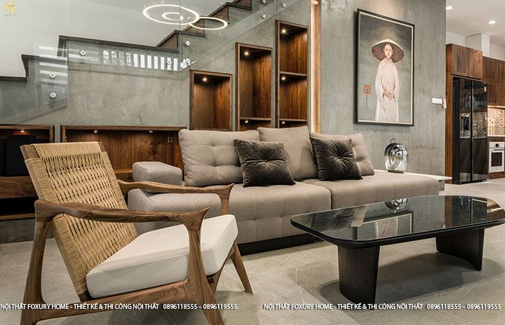 nội thất nhà phố phong cách Indochine