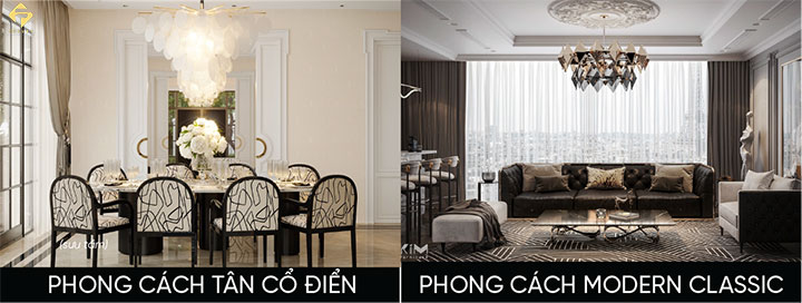 Thiết kế nội thất phong cách Modern Classic