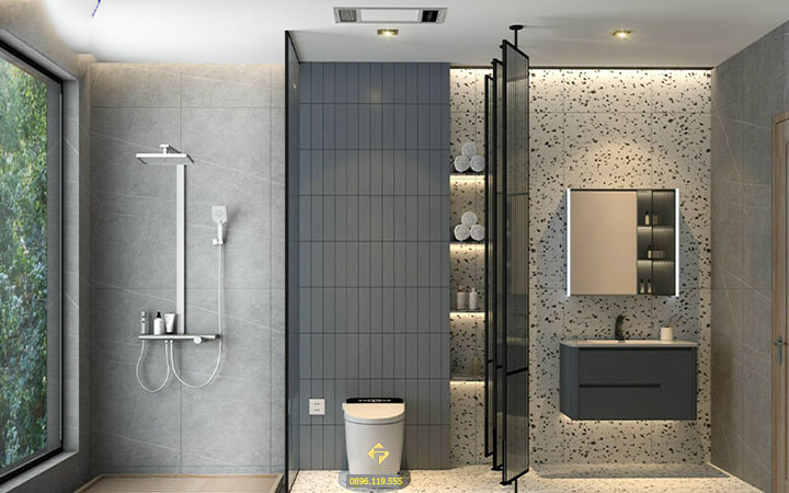 Mẫu nhà tắm hiện đại, nội thất nhà vệ sinh