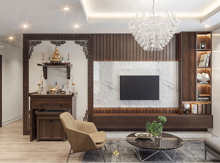 bàn thờ đứng chung cư