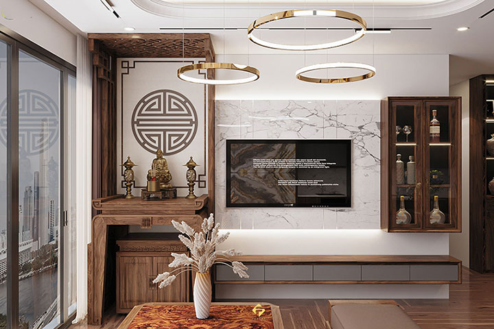 bàn thờ đứng chung cư