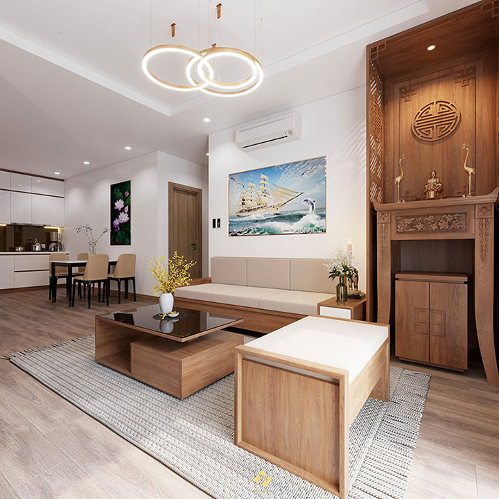 bàn thờ đứng chung cư