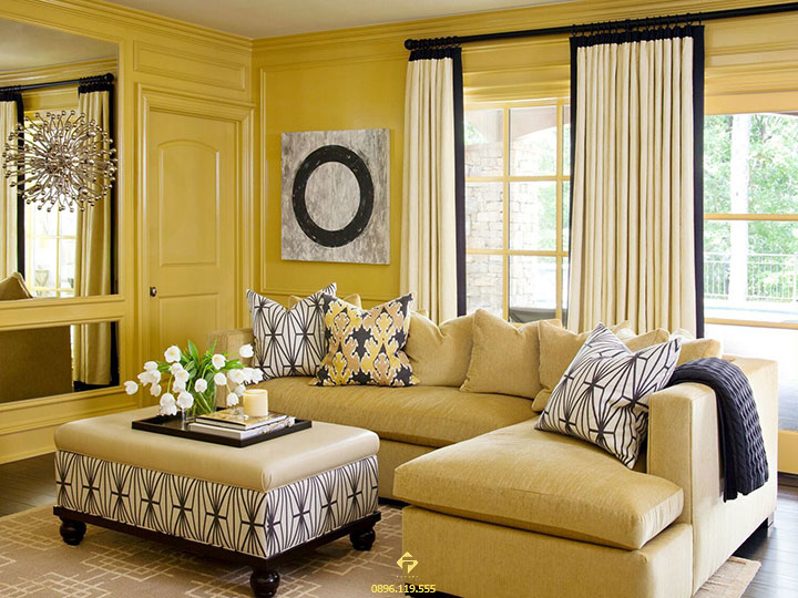 nội thất phòng khách mệnh thổ