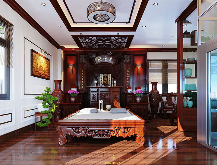 nội thất phòng thờ mệnh thủy