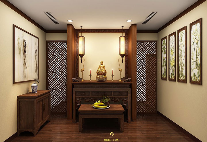 nội thất phòng thờ mệnh thủy