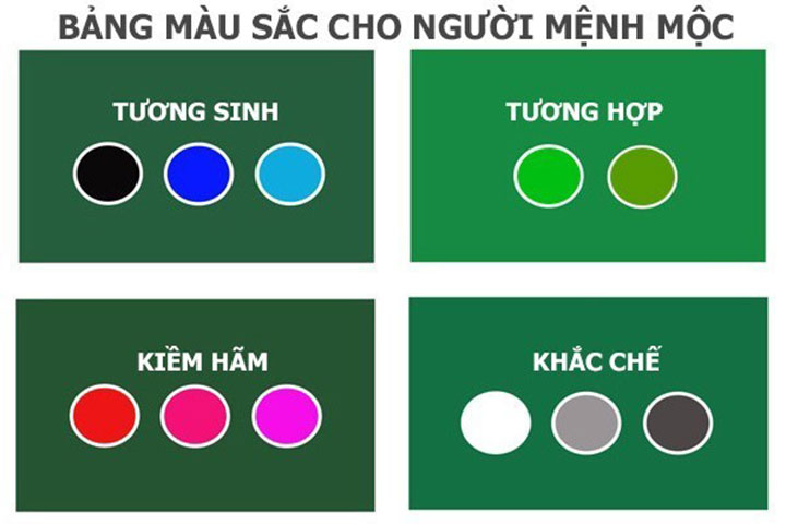 Người mệnh Mộc hợp màu gì