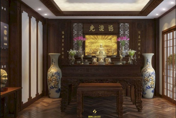 nội thất phòng thờ mệnh thủy