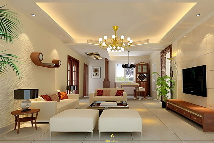 nội thất phòng khách mệnh thủy