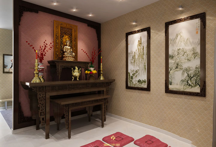 nội thất phòng thờ mệnh thủy