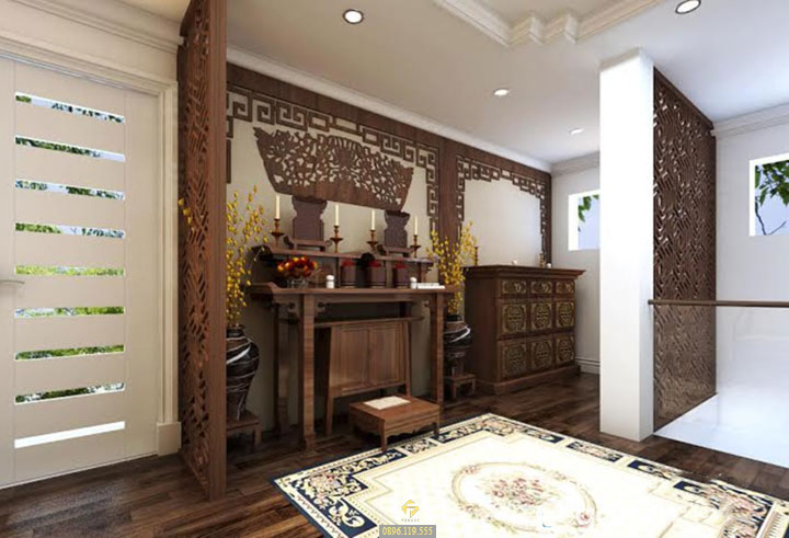 nội thất phòng thờ mệnh thủy