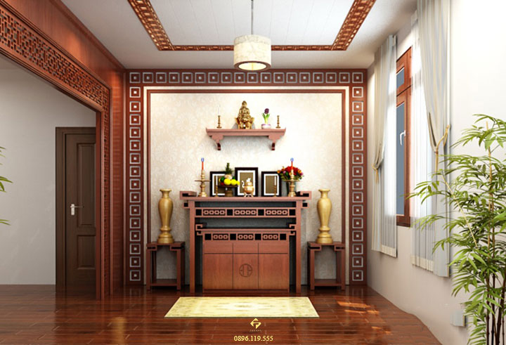 nội thất phòng thờ mệnh thủy