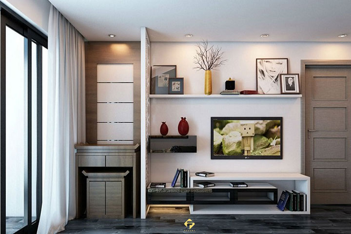 bàn thờ đứng chung cư