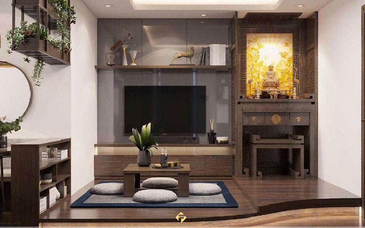 bàn thờ đứng chung cư