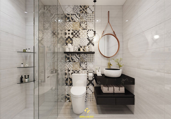 thiết kế kết hợp nhiều phong cách trong phòng tắm