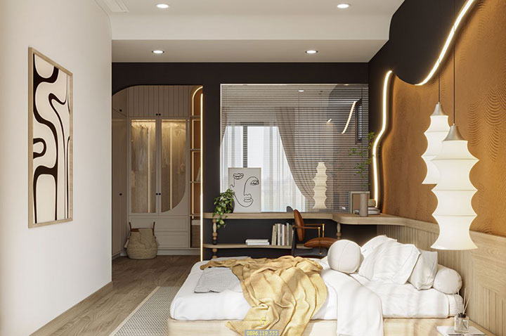 chia đôi phòng ngủ