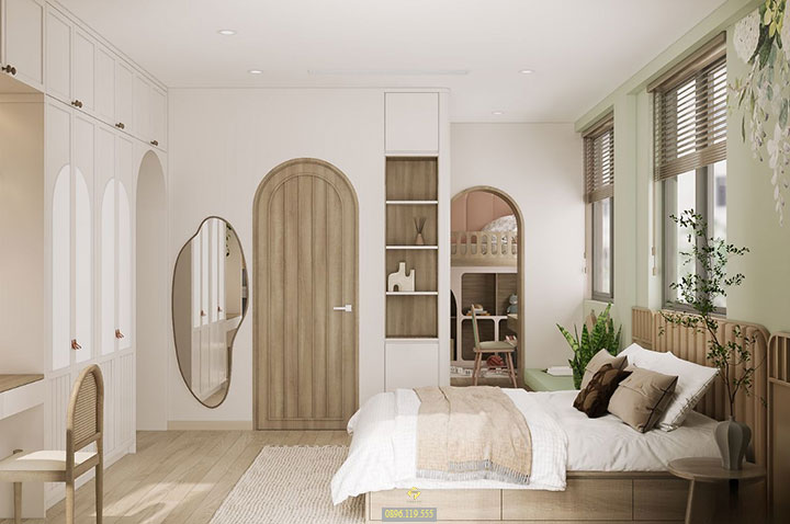 chia đôi phòng ngủ