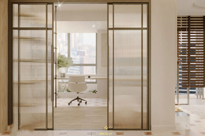 vách ngăn chia đôi phòng ngủ